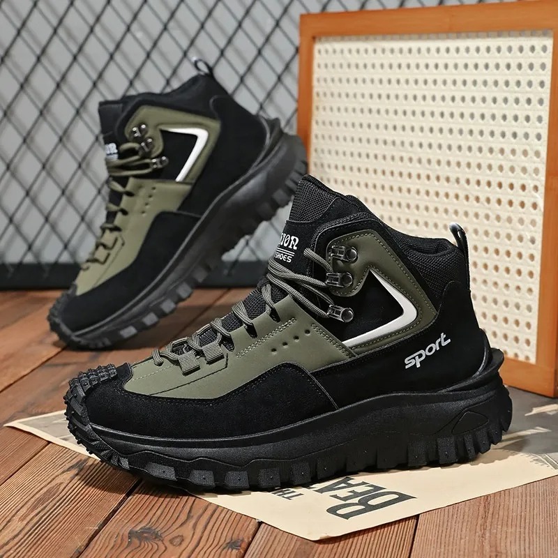 Men's Outdoor Hiking Boots - Waterproof, Non-Slip, Puncture-Proof And Smash-Proof; Correct Arch Support And Wide Toe - Suitable For Daily Wear And Outdoor