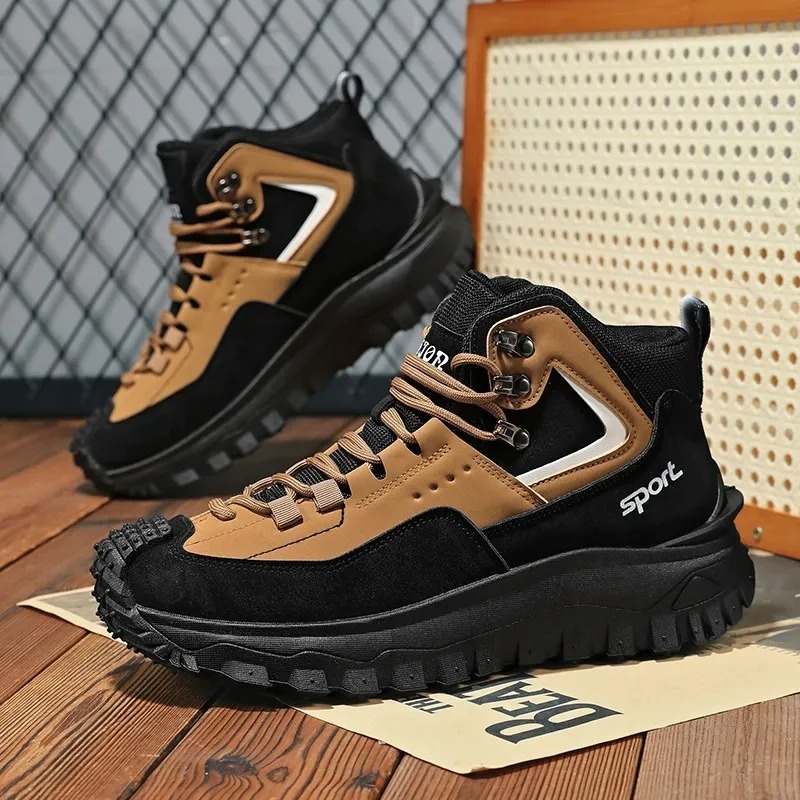 Men's Outdoor Hiking Boots - Waterproof, Non-Slip, Puncture-Proof And Smash-Proof; Correct Arch Support And Wide Toe - Suitable For Daily Wear And Outdoor
