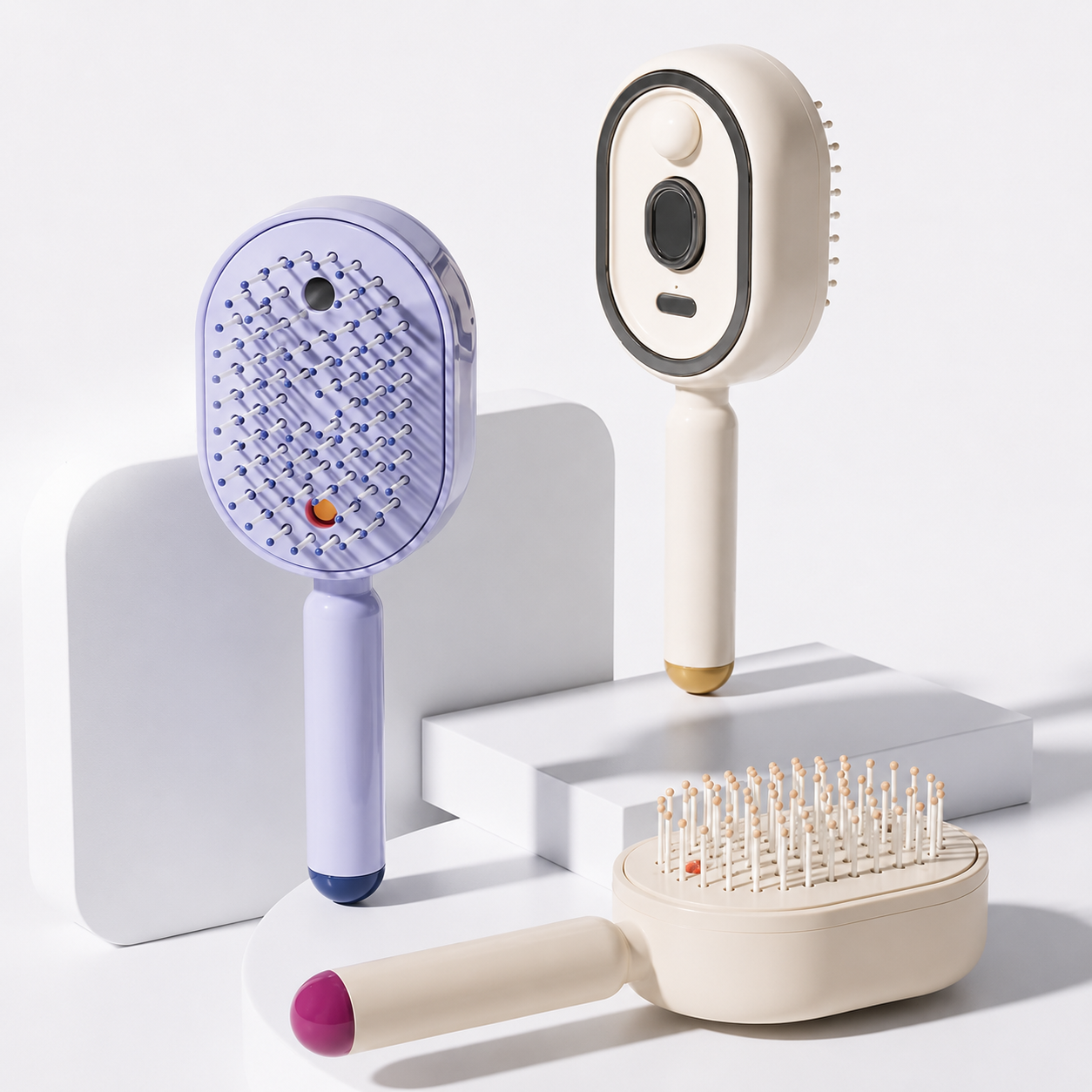 Replace with a compact product image of the Velmira Fit 3-in-1 oil spray detangling comb