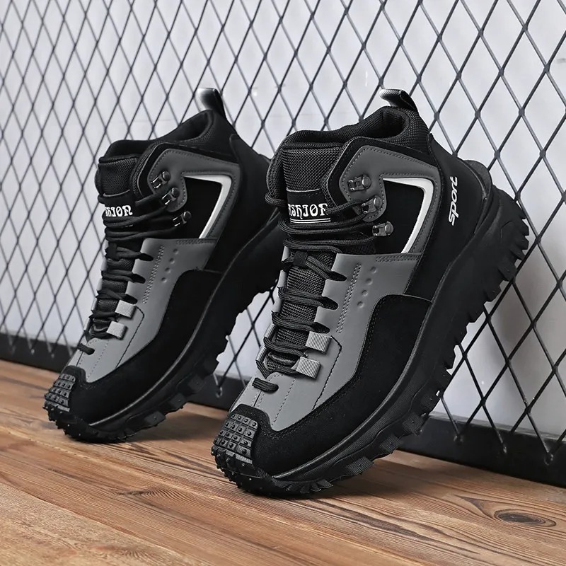 Men's Outdoor Hiking Boots - Waterproof, Non-Slip, Puncture-Proof And Smash-Proof; Correct Arch Support And Wide Toe - Suitable For Daily Wear And Outdoor