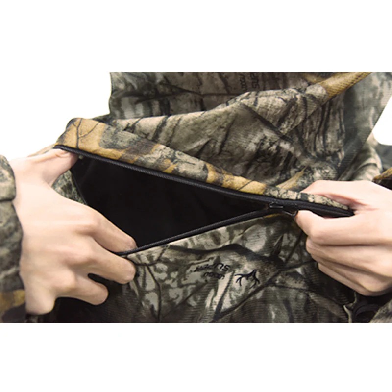 Men's Camo Adventure Camping Mesh Hooded Mosquito Repellent Suit