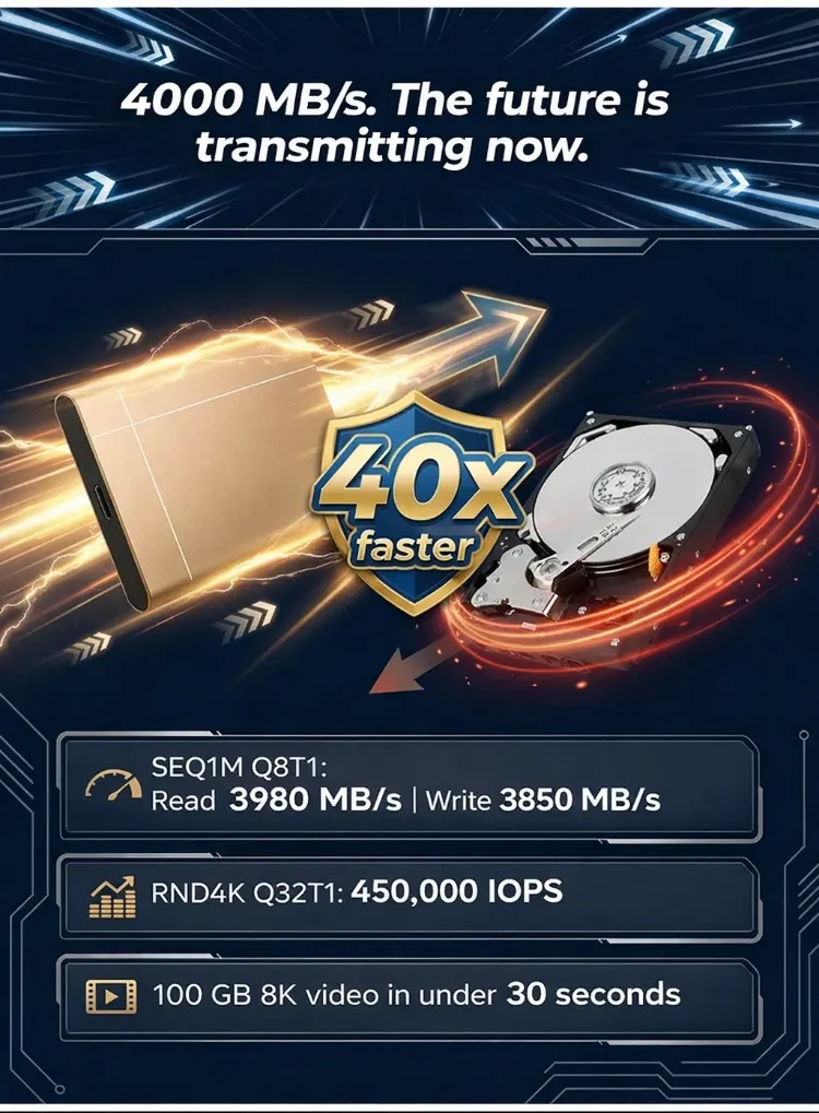 ⚡ 4000mb/s speed! transfer three 4k movies in one second. German 32tb pro ssd for a beer's price!🏆