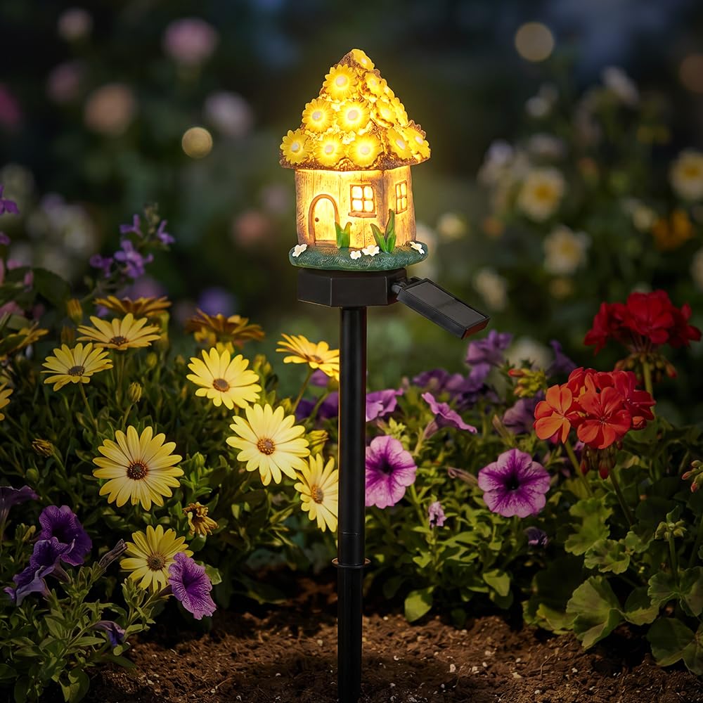 🍄✨ Turn Your Backyard Into An Enchanted Fairy Forest! Solar Mushroom Cottage Garden Light