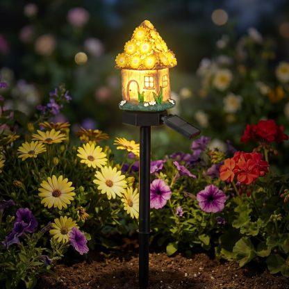 🍄✨ Turn Your Backyard Into An Enchanted Fairy Forest! Solar Mushroom Cottage Garden Light