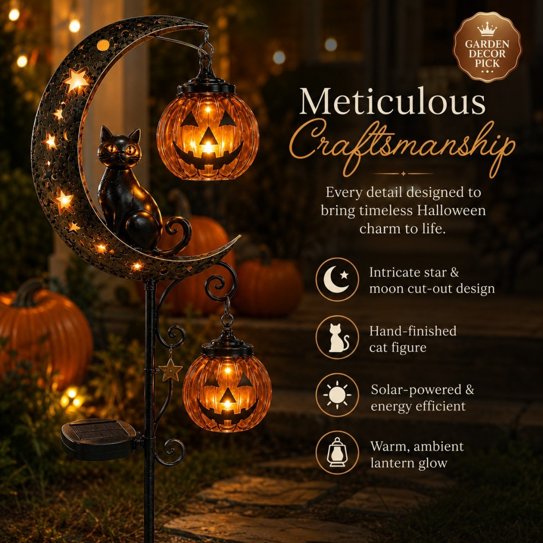 🎃Early Halloween Sale 48% OFF🎃 Pumpkin Moon Garden Stake Light