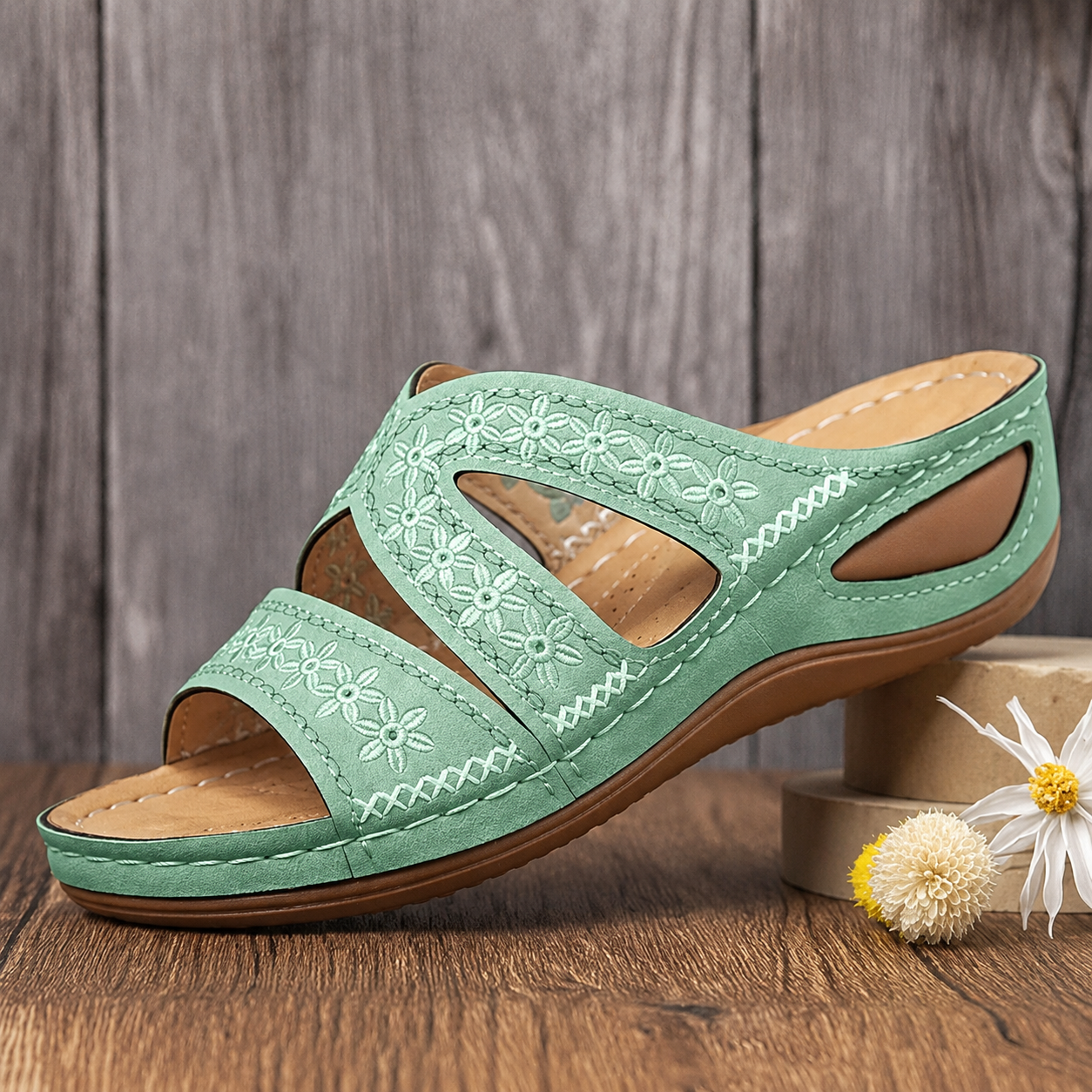 Soft Cushioned Wedge Sandals for All-Day Comfort