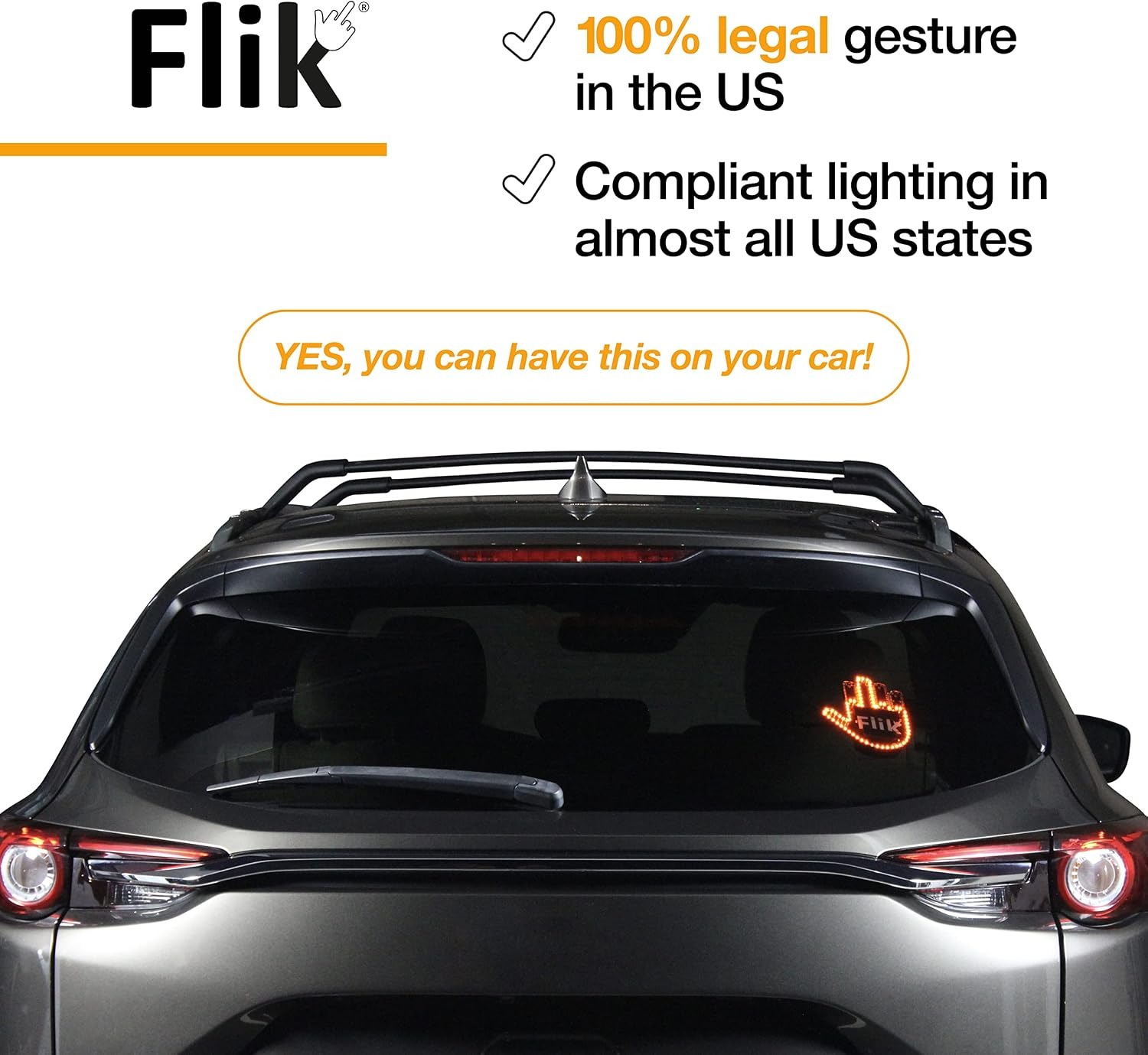 FLIK - The Original Middle Finger Light - Hottest Gifted Car Accessories