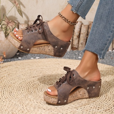 Women's Retro Wedge Sandals -Comfortable Wedge Summer Slippers