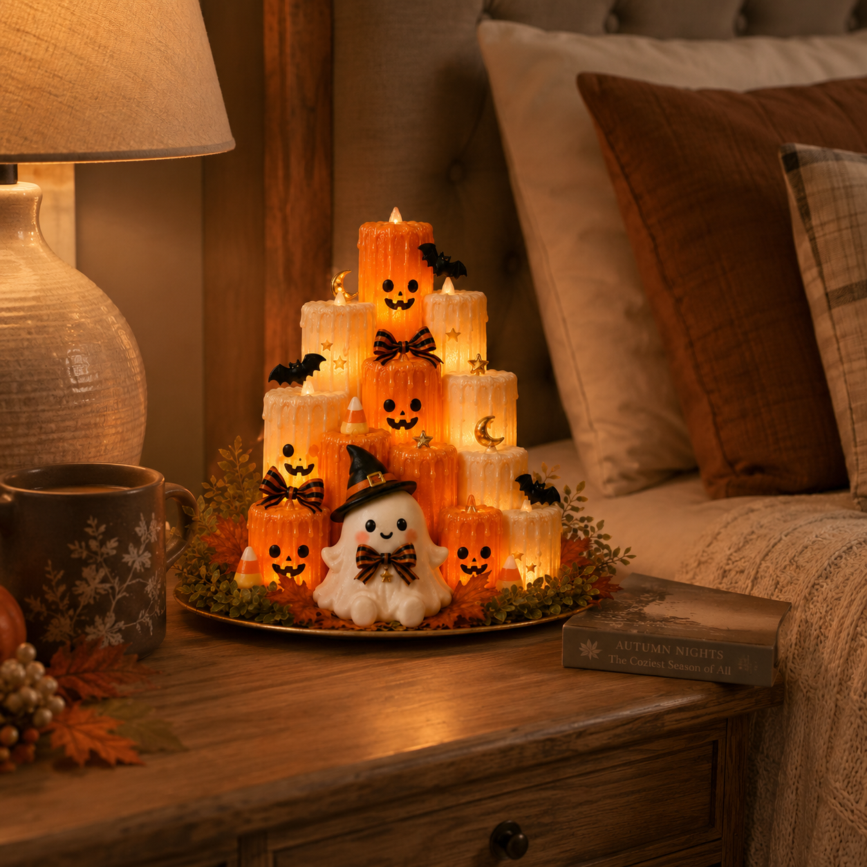 🎃Early Halloween Sale 48% OFF🎃 Cozy Lighted Halloween Ghost Centerpiece