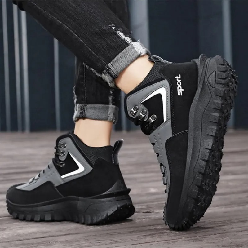 Men's Outdoor Hiking Boots - Waterproof, Non-Slip, Puncture-Proof And Smash-Proof; Correct Arch Support And Wide Toe - Suitable For Daily Wear And Outdoor