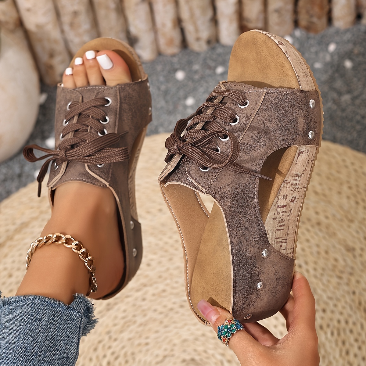 Women's Retro Wedge Sandals -Comfortable Wedge Summer Slippers