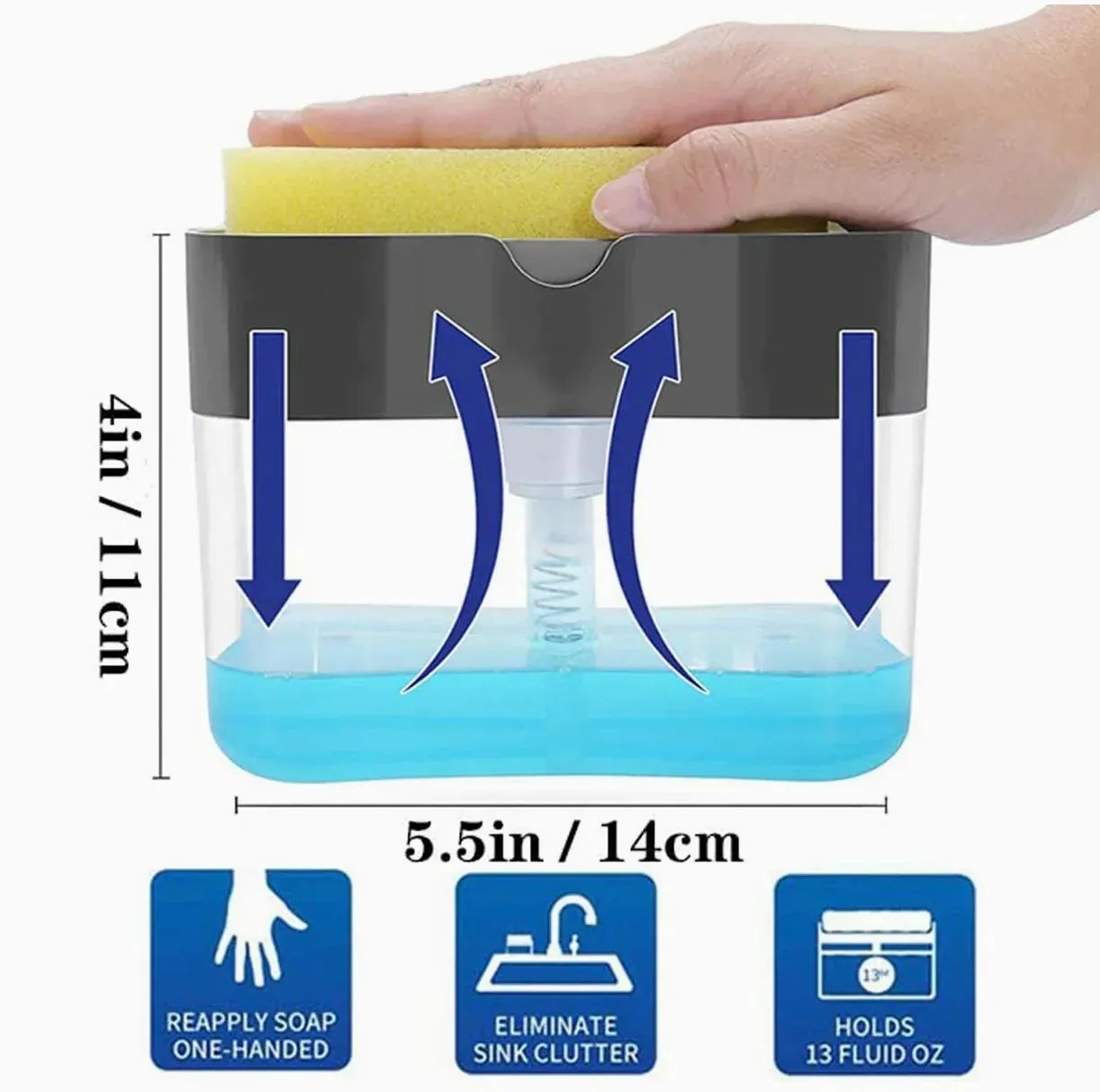 🔥Best Deal 🔥 2 in 1 Soap Dispenser with Sponge