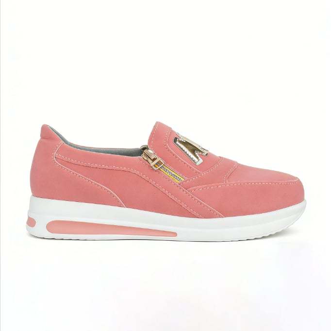 Women’s Comfort Zip Slip-On Sneakers – Lightweight, Breathable & Easy Walk Design