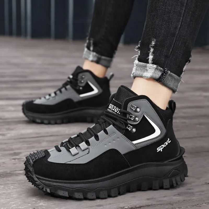 Men's Outdoor Hiking Boots - Waterproof, Non-Slip, Puncture-Proof And Smash-Proof; Correct Arch Support And Wide Toe - Suitable For Daily Wear And Outdoor