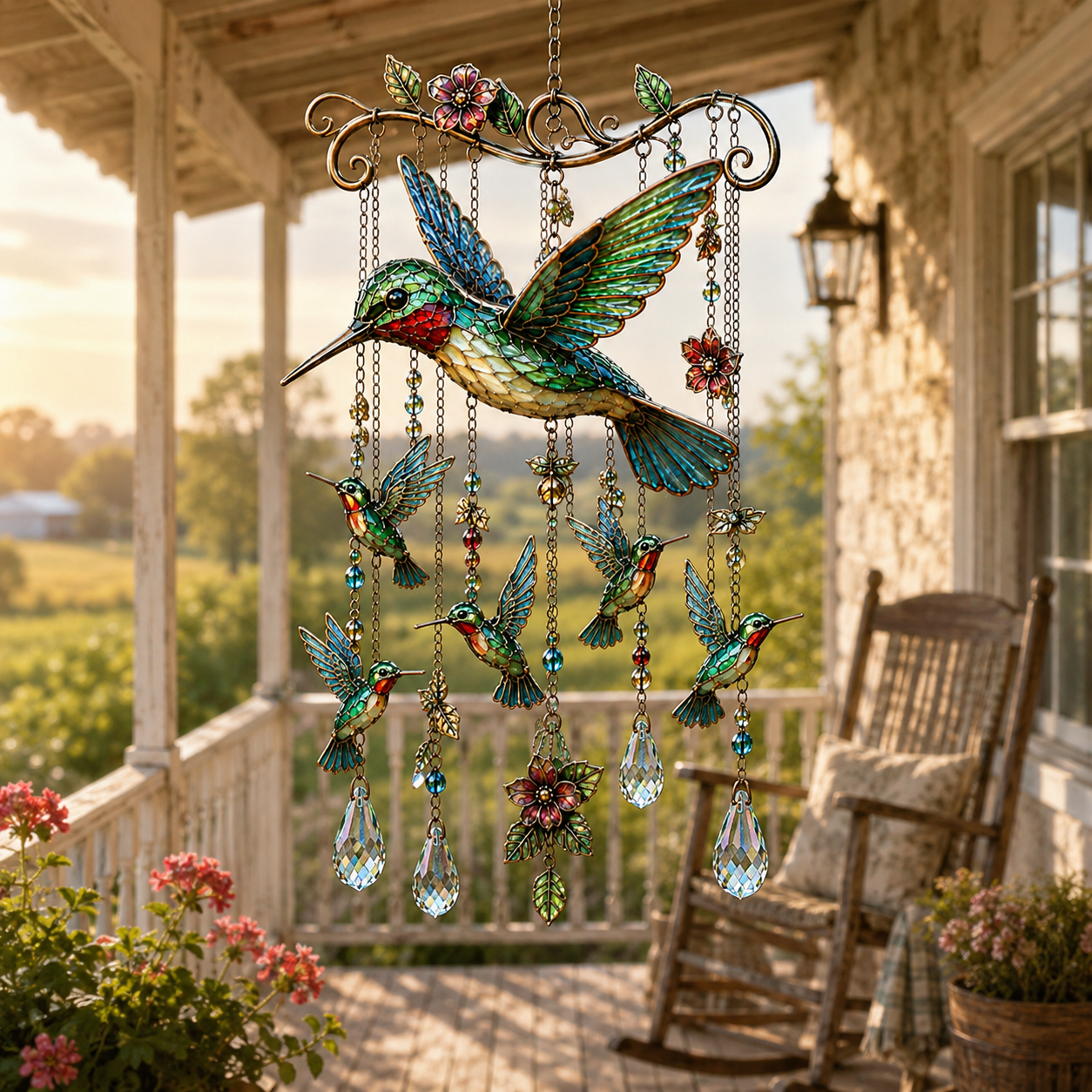 A Colorful Hummingbird Wind Chime for a More Romantic Home