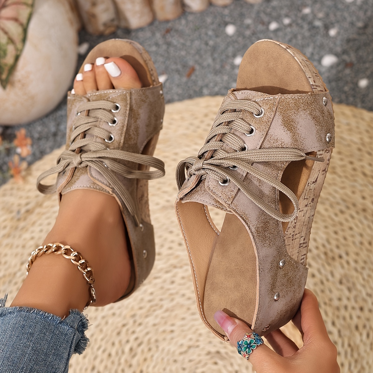 Women's Retro Wedge Sandals -Comfortable Wedge Summer Slippers