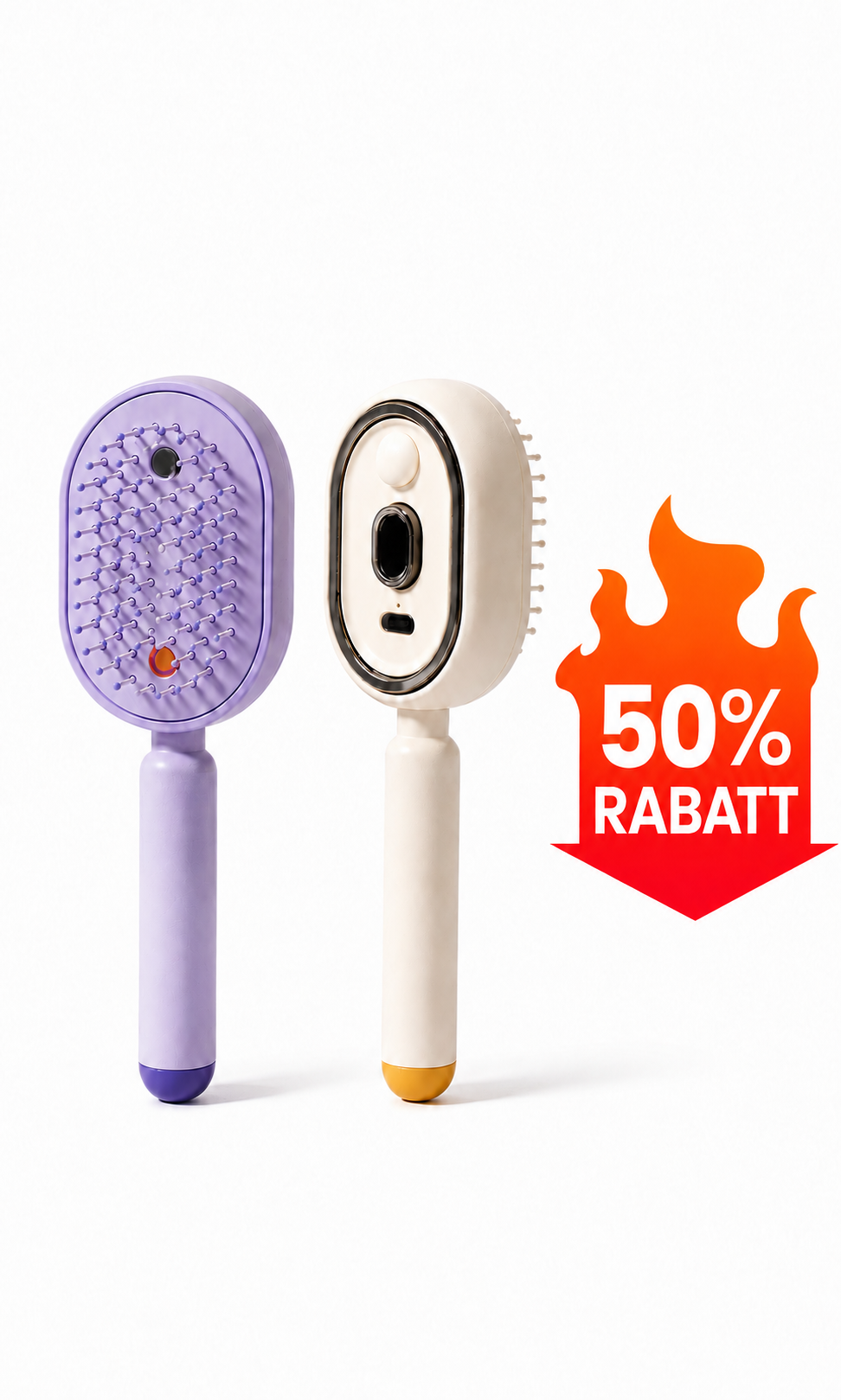 Durch ein sauberes Produktbild ersetzen, das den Velmira Fit Kamm, den abnehmbaren Tank und das USB-Ladekabel zeigt