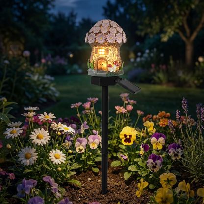 🍄✨ Turn Your Backyard Into An Enchanted Fairy Forest! Solar Mushroom Cottage Garden Light