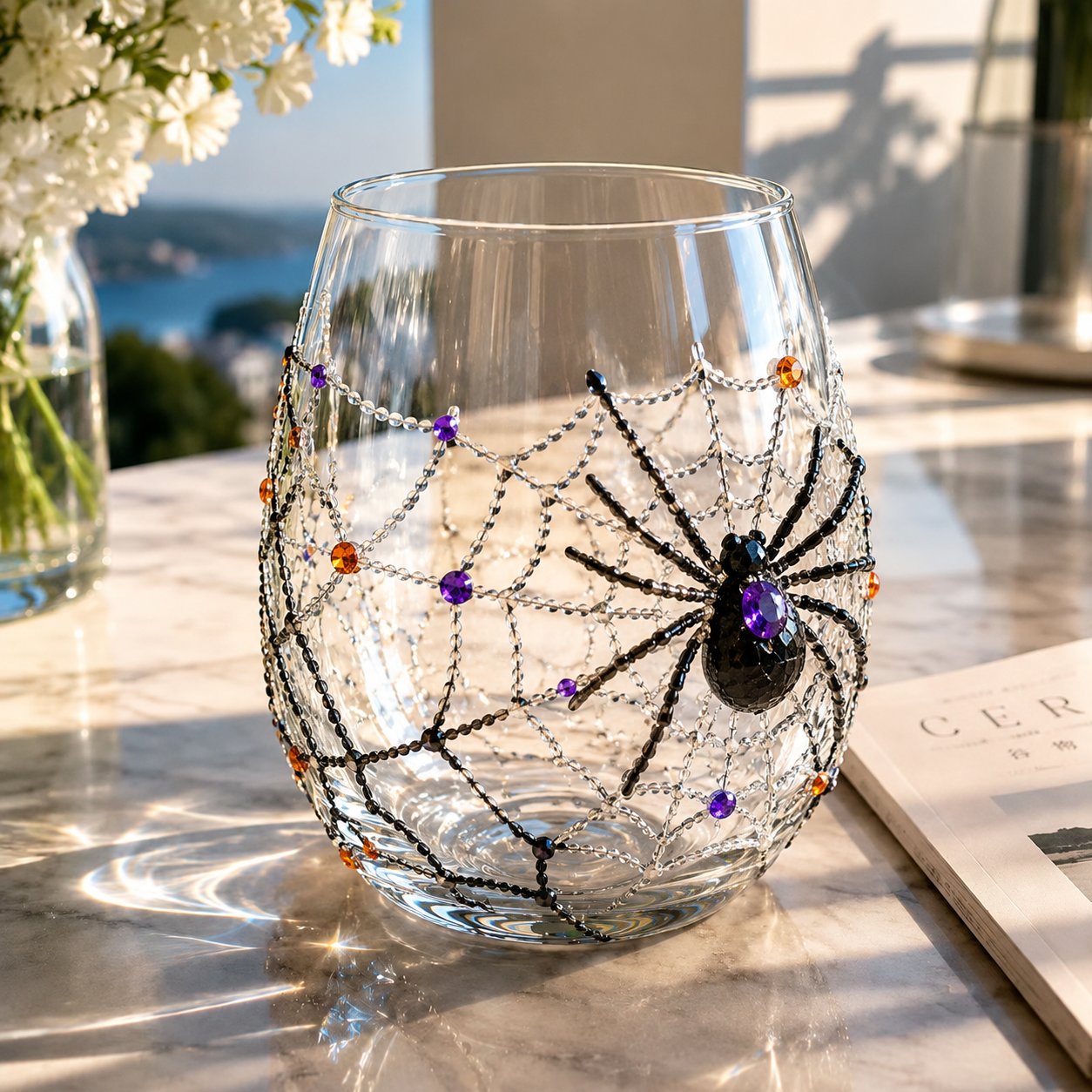🎃Early Halloween Sale 48% OFF🎃 3D Halloween Artisan Glass Cups, Festive Parties & Cozy Fall Home Bar Vibes