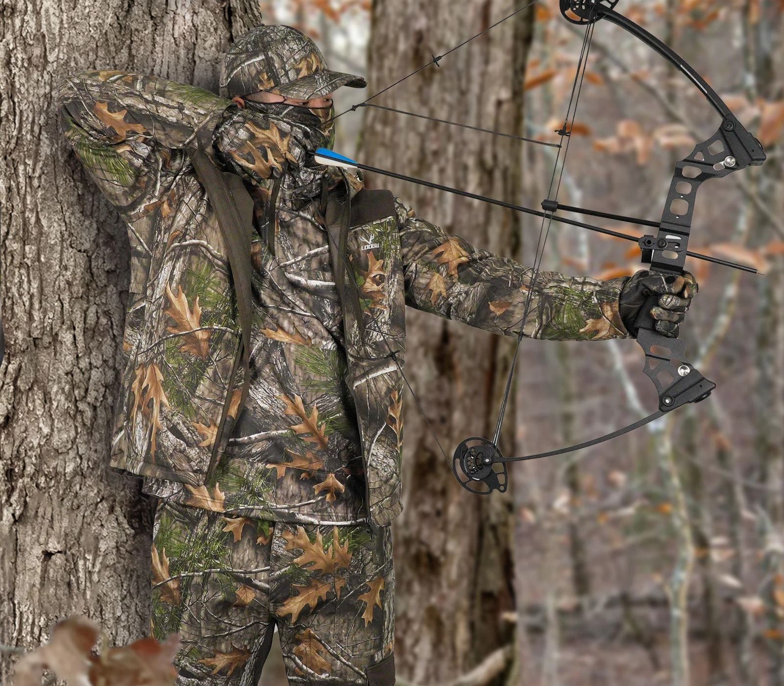 Men's Camo Adventure Camping Mesh Hooded Mosquito Repellent Suit