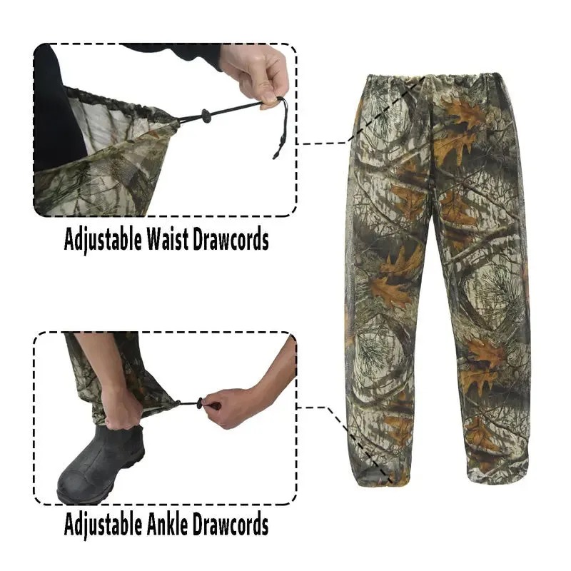 Men's Camo Adventure Camping Mesh Hooded Mosquito Repellent Suit