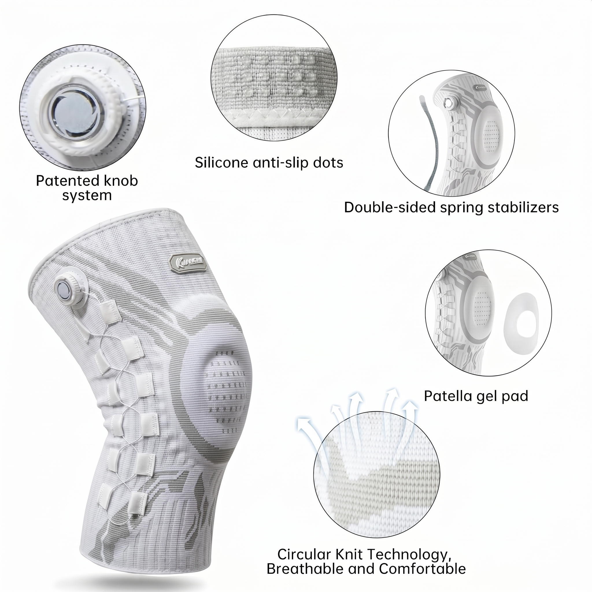 Kornasi® Pro-Fix: Revolutionary compression knee orthosis with a tightening wheel