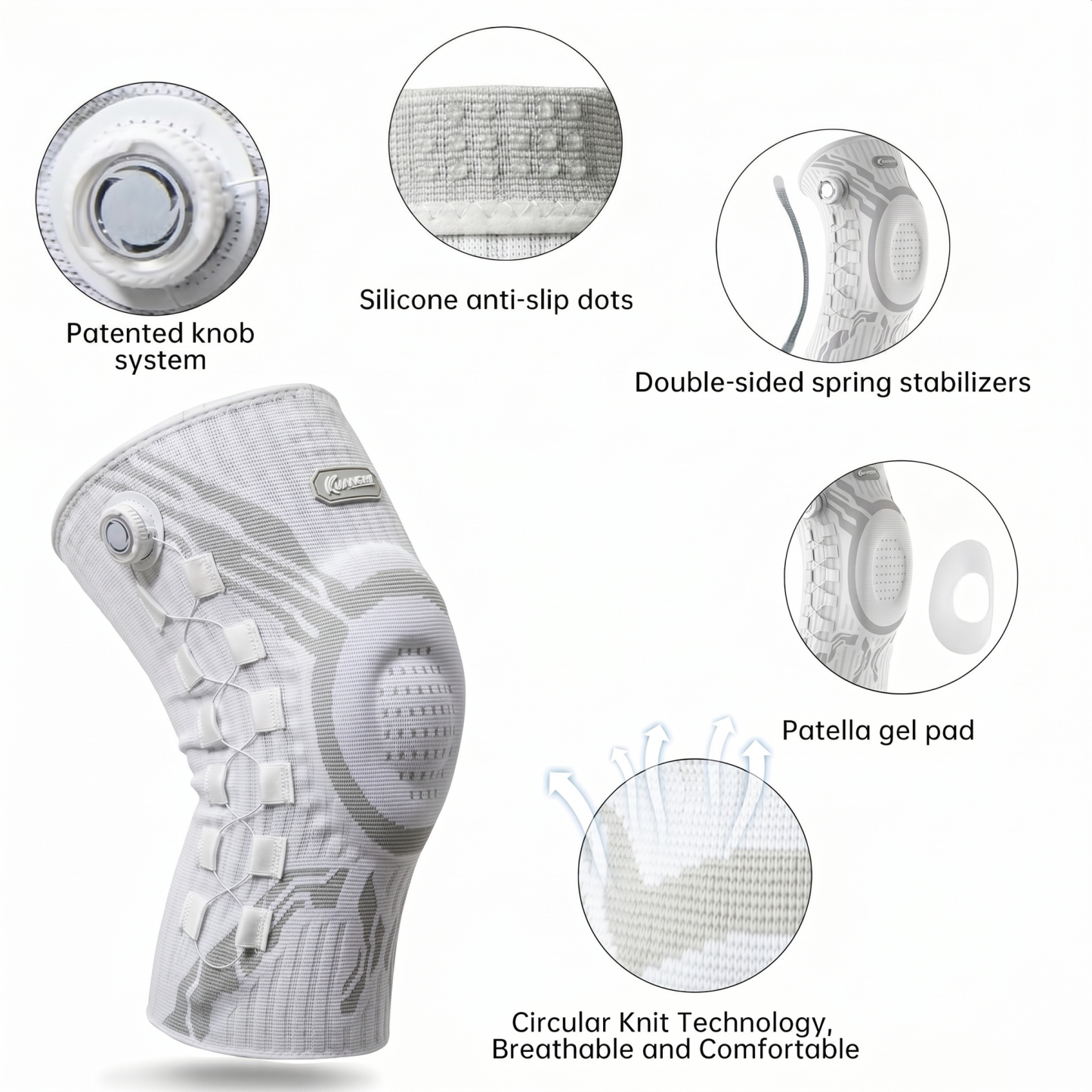 Kornasi® Pro-Fix: Revolutionary compression knee orthosis with a tightening wheel