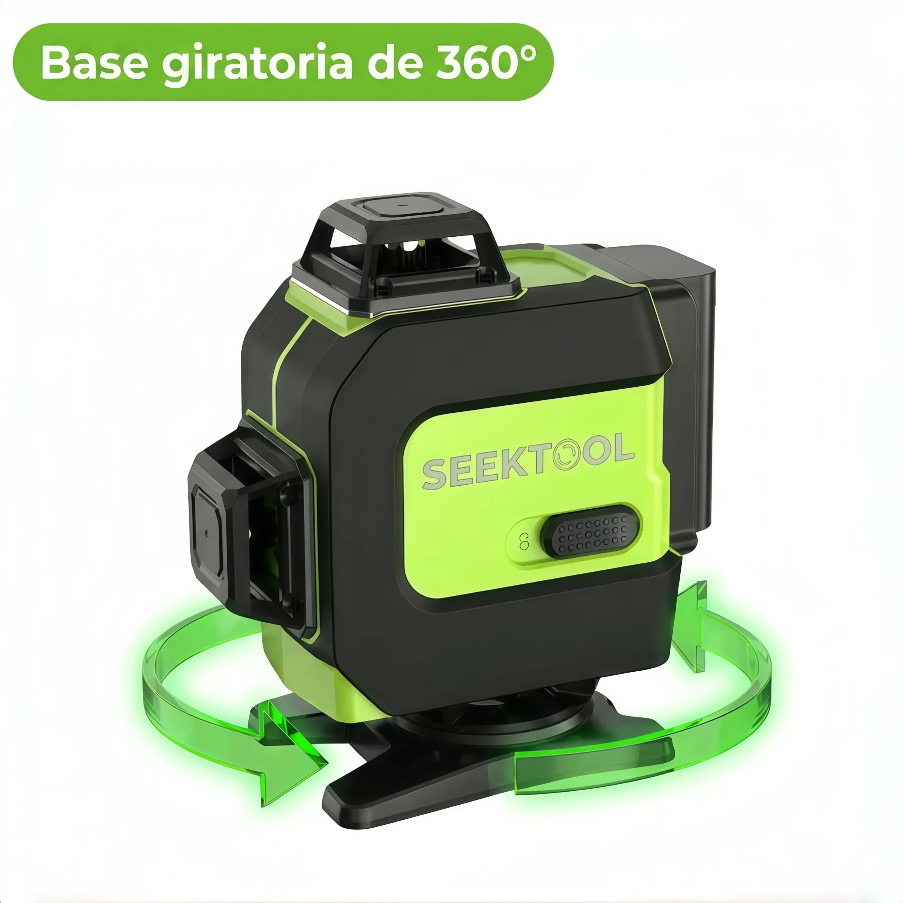 SEEKTOOL LX360 Pro - Nivel láser verde 4×360°