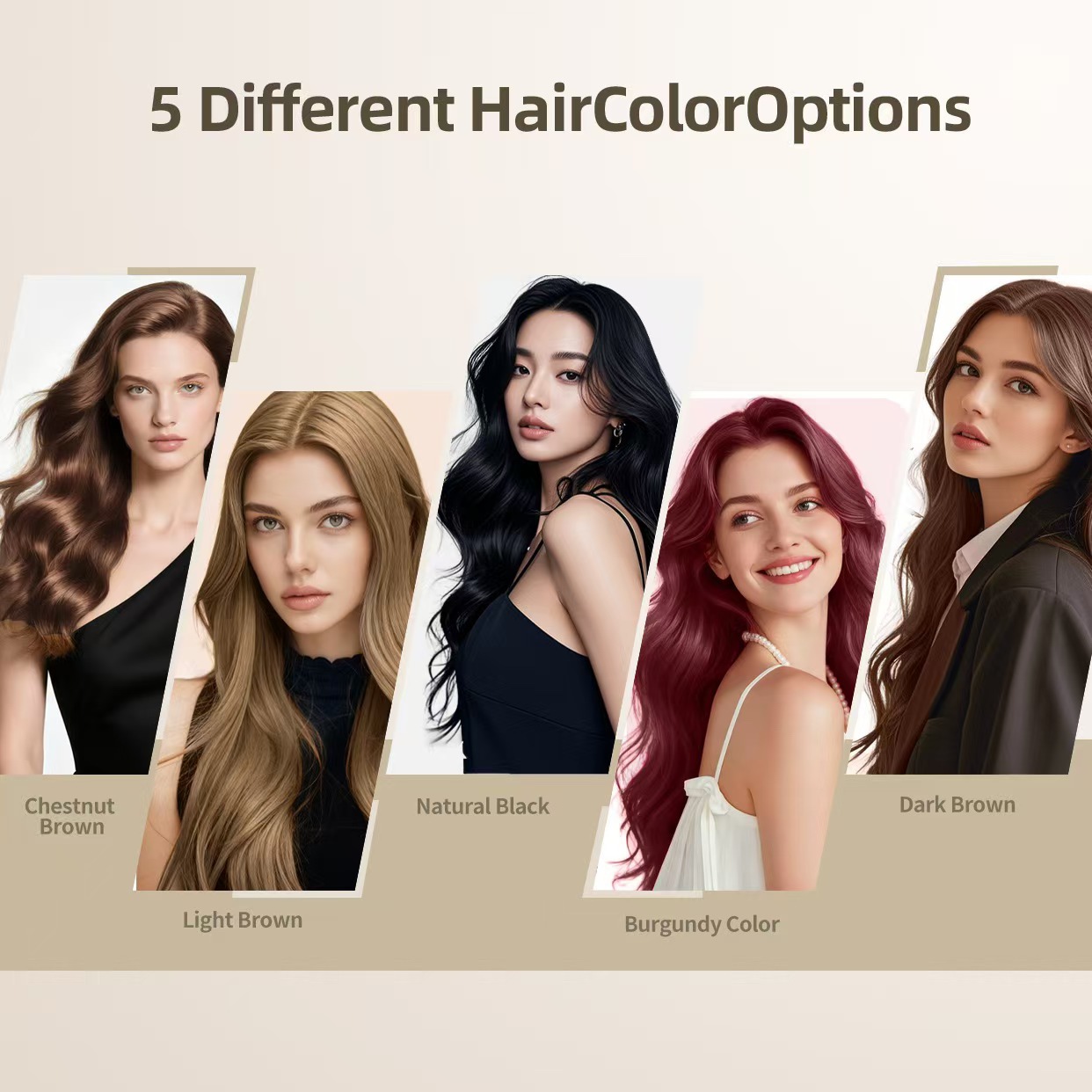 MAGANIO Plant Fragrance Bubble Hair Dye Shampoo 500ml, Easy Wash-In Hair Color Shampoo with Natural Herbal Formula, Long Lasting Hair Dye for Women Men, Cover