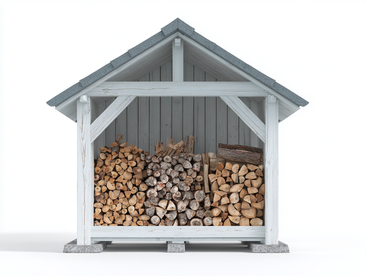 Portalegna-Legno-154x66x172 cm-Bianco-Grigio-Scandinavo-Freshmorihaus
