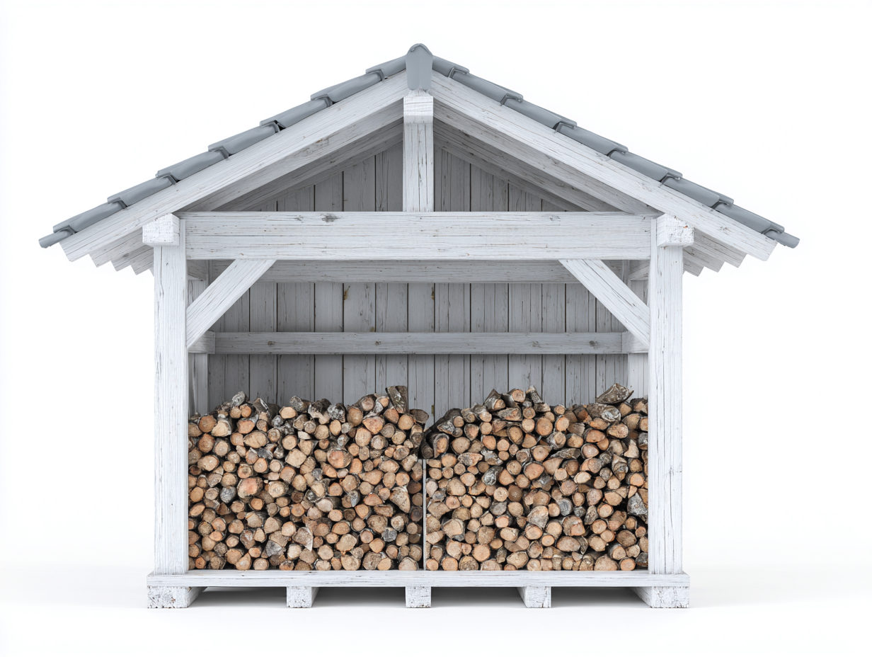 Portalegna-Legno-Metallo-188x72x176 cm-Bianco-Grigio-Campestre-Freshmorihaus