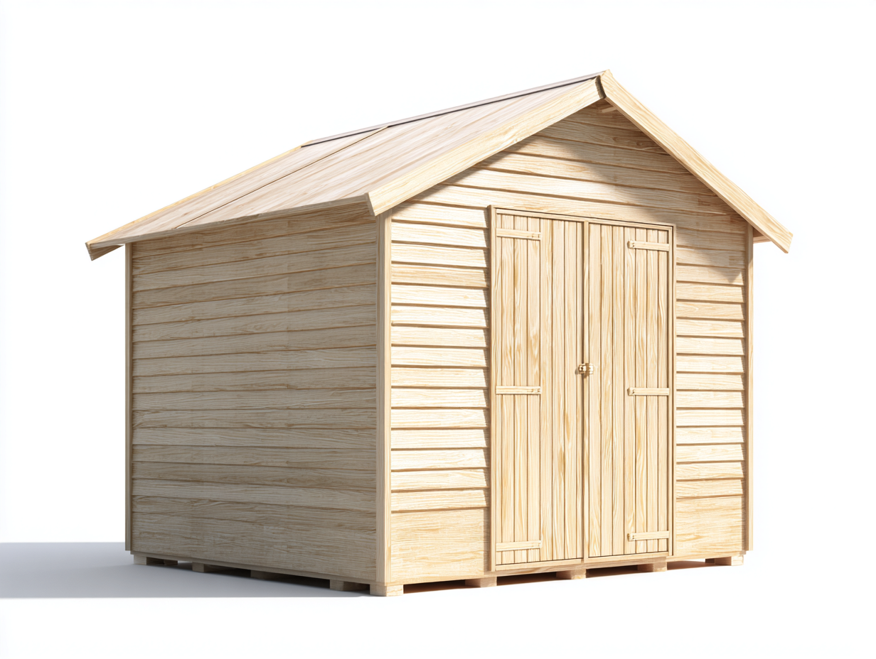 Casetta da giardino - Legno - 346x274x256 cm - Legno chiaro - Stile naturale-Freshmorihaus