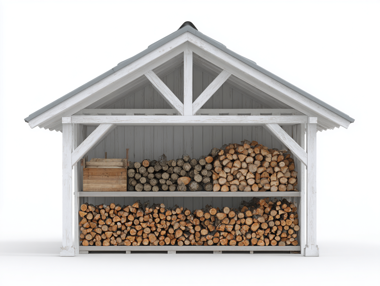 Portalegna-Legno-181x59x169 cm-Bianco-Grigio-Campestre-Freshmorihaus