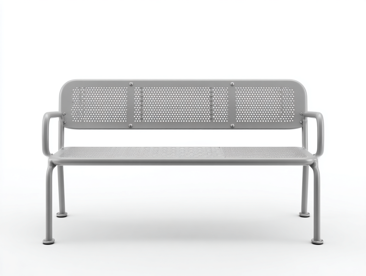 Banco de jardín-metal perforado-140x50x80 cm-gris-exterior-diseño moderno-Loroyhaus