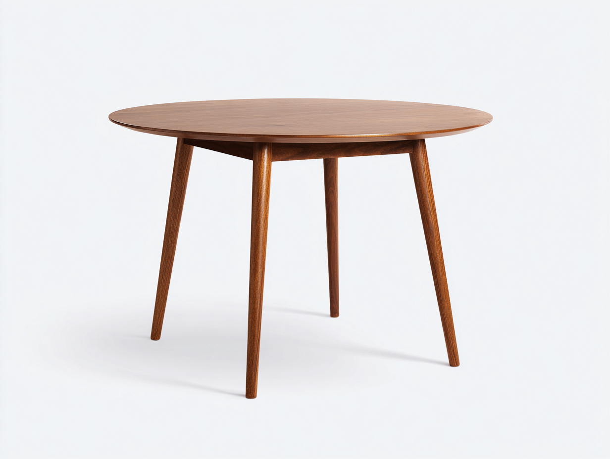 Mesa de comedor-redonda-madera-100x100x75 cm-marrón-sala de comedor y cocina-diseño moderno-Loroyhaus