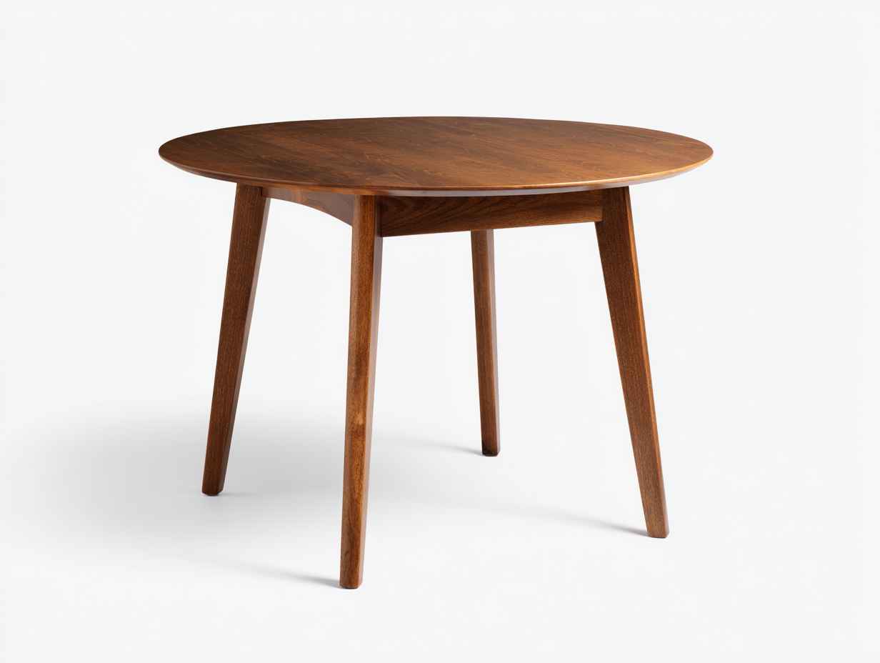 Mesa de comedor-redonda-madera-105x105x75 cm-marrón-sala de comedor y cocina-diseño moderno-Loroyhaus