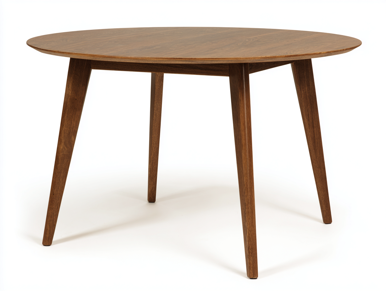 Mesa de comedor-redonda-madera-120x120x75 cm-marrón-sala de comedor y cocina-diseño moderno-Loroyhaus