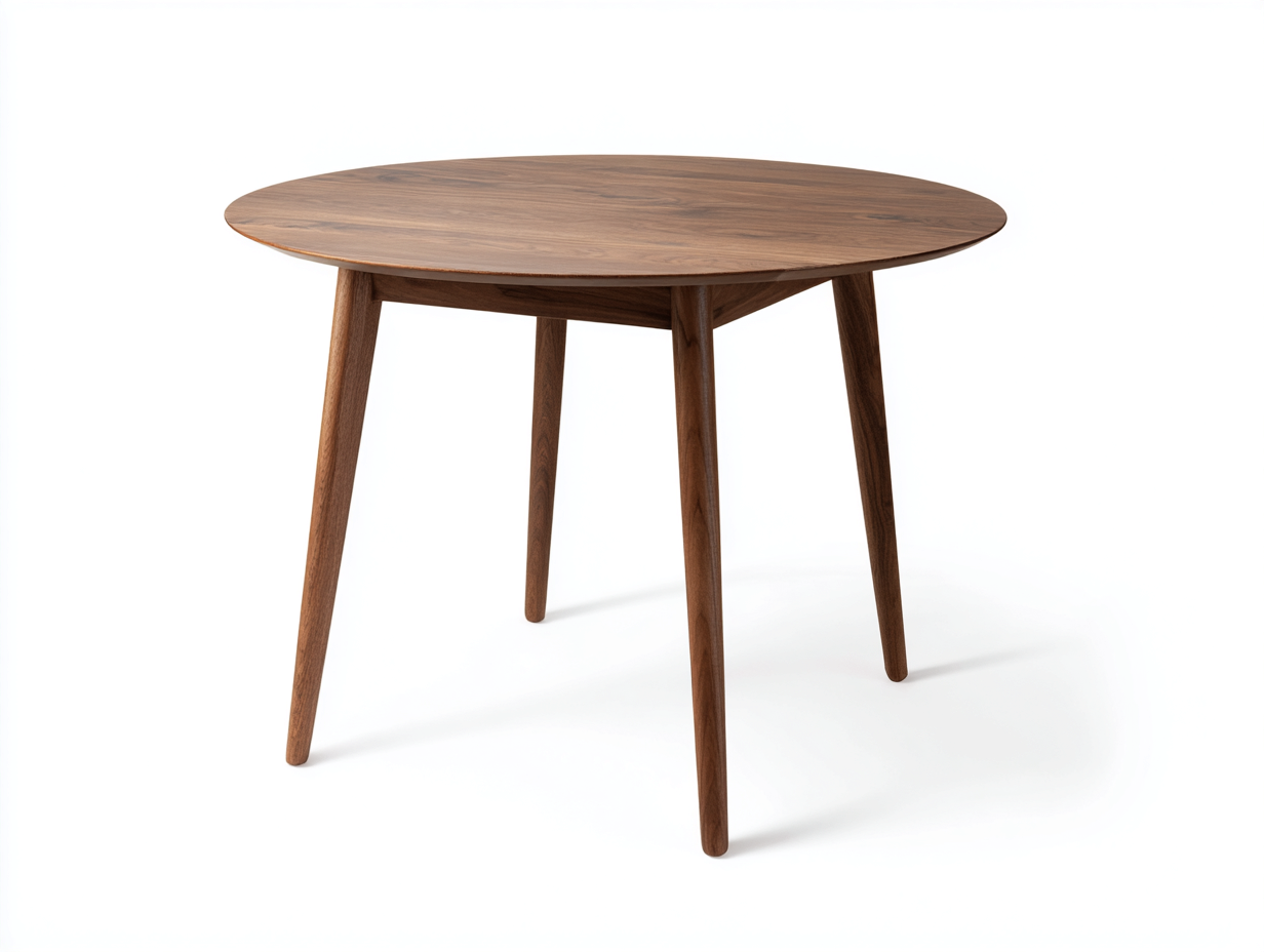 Mesa de comedor-redonda-madera-115x115x75 cm-marrón-sala de comedor y cocina-diseño moderno-Loroyhaus