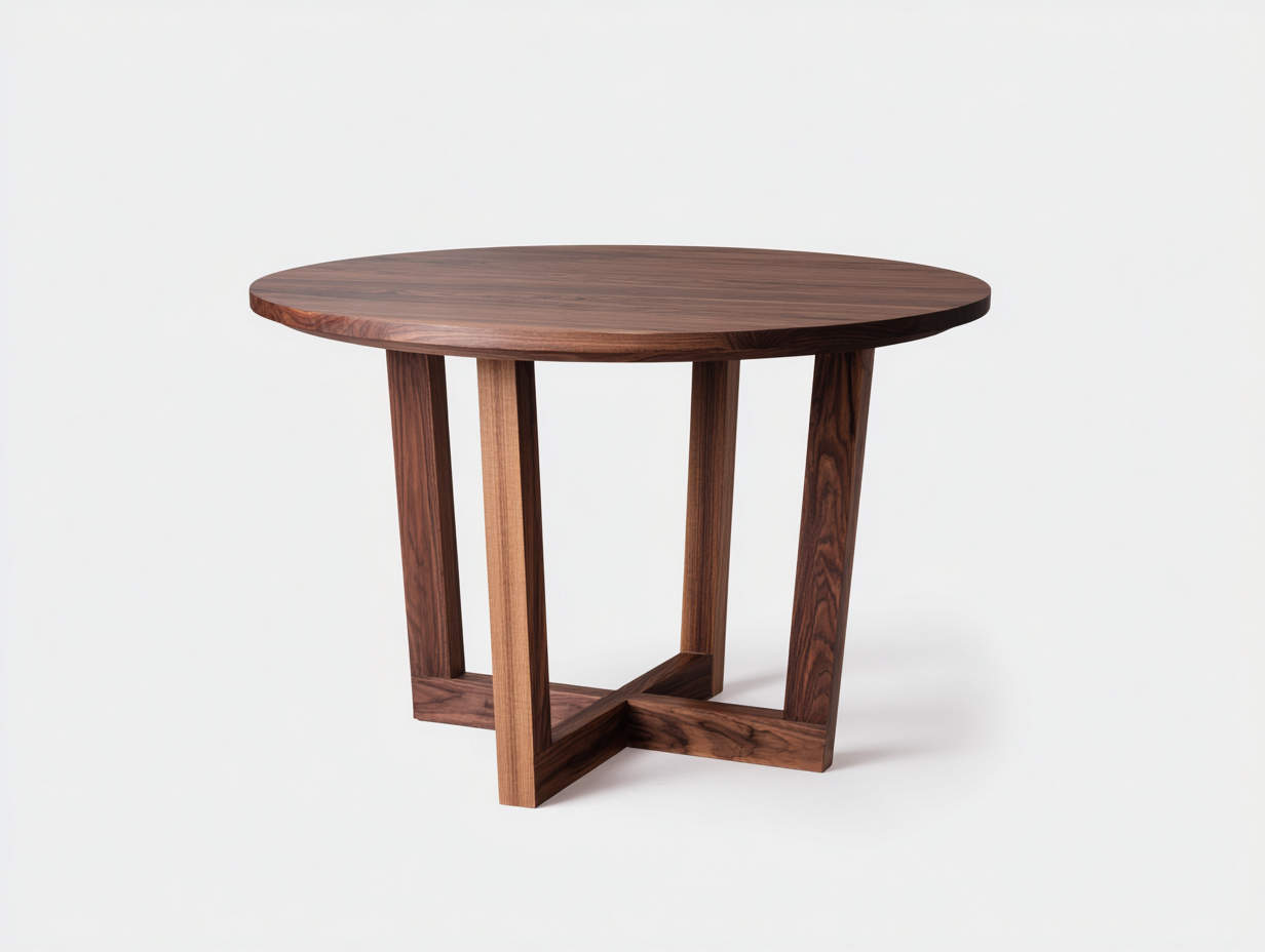 Mesa de comedor-redonda-madera-120x120x75 cm-marrón-sala de comedor y cocina-diseño moderno-Loroyhaus