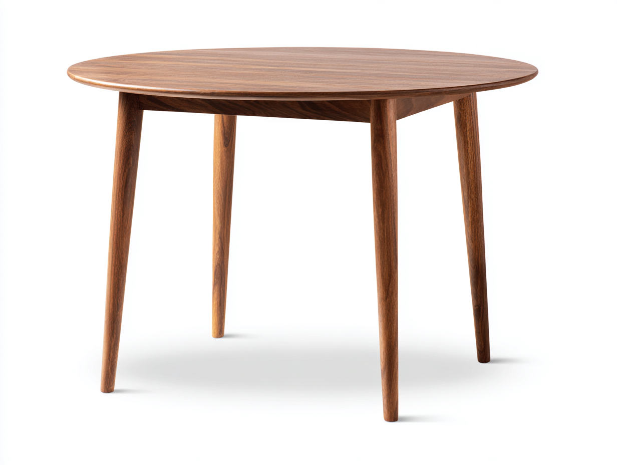 Mesa de comedor-redonda-madera-110x110x75 cm-marrón-sala de comedor y cocina-diseño moderno-Loroyhaus