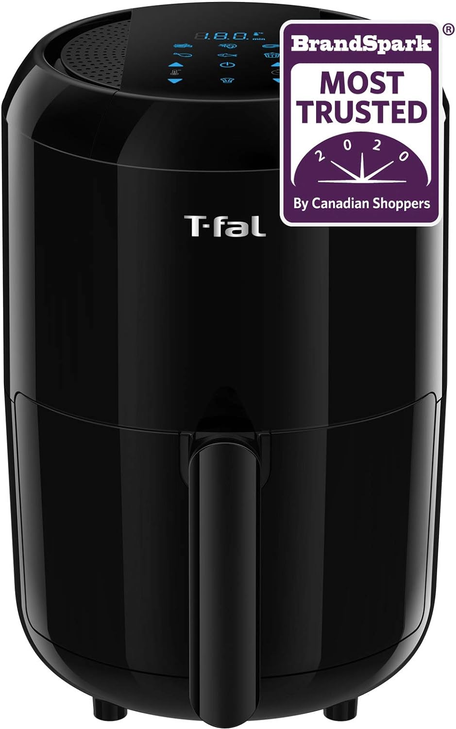 Freidora de aire T Fal Easy Fry Compact 1,69 qt - 1,6 L - control táctil - negra para hornear y asar-Simonninest