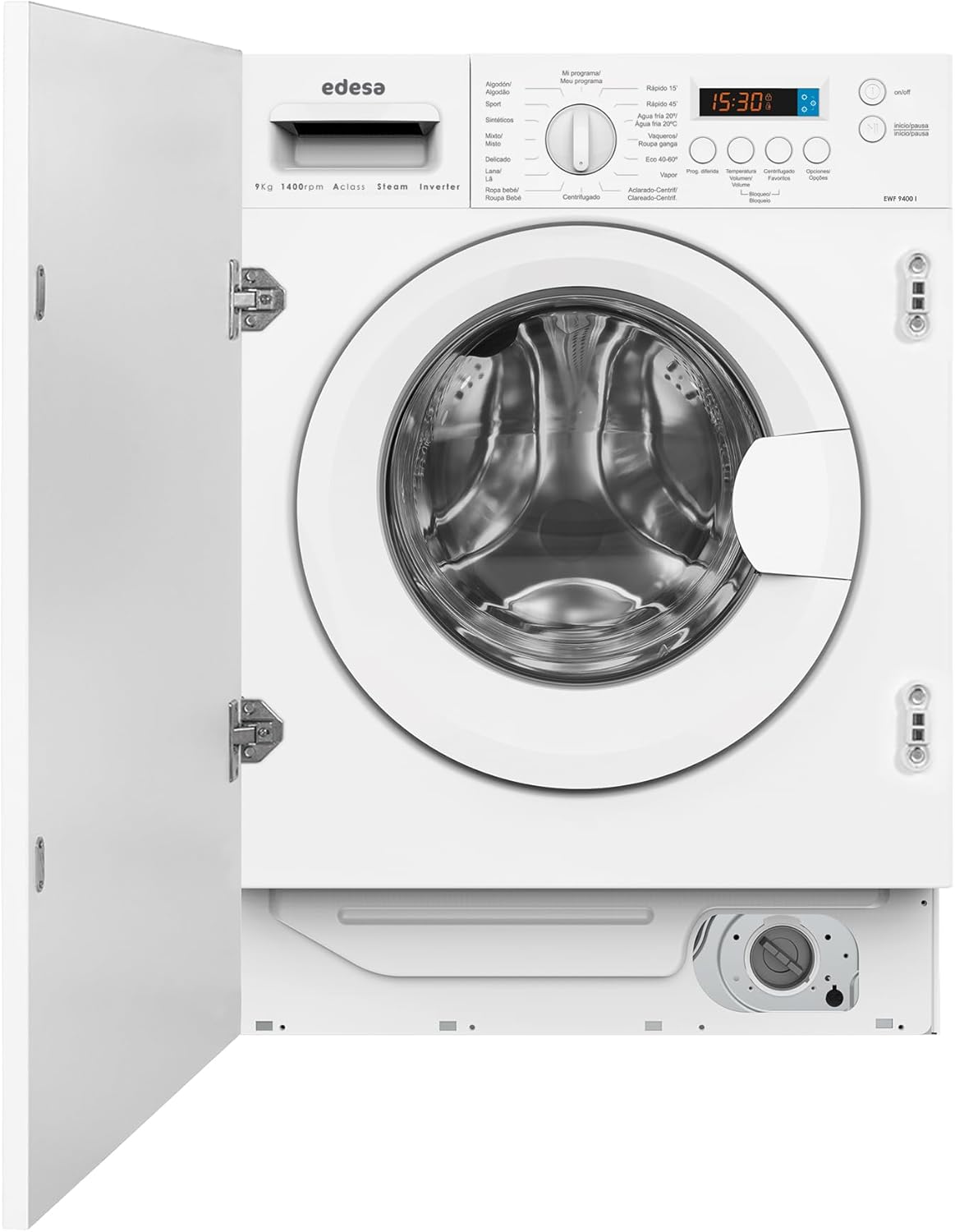 Edesa EWF 9400 I lavadora integración 9 kg - carga frontal - 16 programas - 1400 rpm blanca-Simonninest