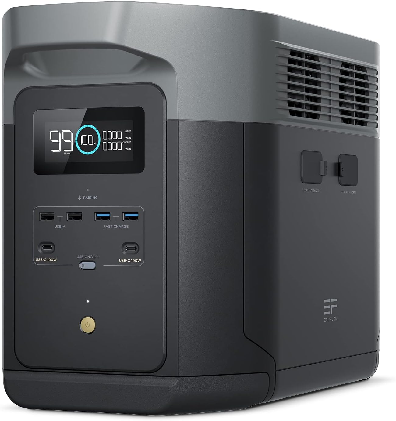 EcoFlow DELTA 2 Max - Estación de energía portátil 2048 Wh - Batería LFP 3000 W y carga rápida - Reacondicionado-Simonninest