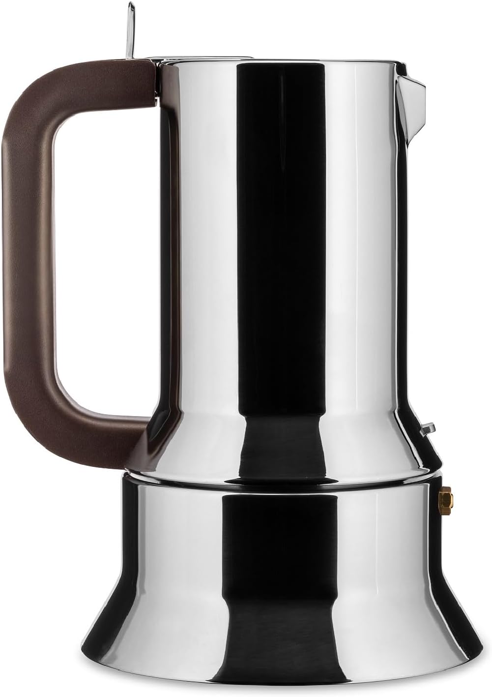 Alessi 9090M - Cafetera de diseño 10 tazas - Acero inoxidable plata y calentador de tazas - 500 ml-Simonninest