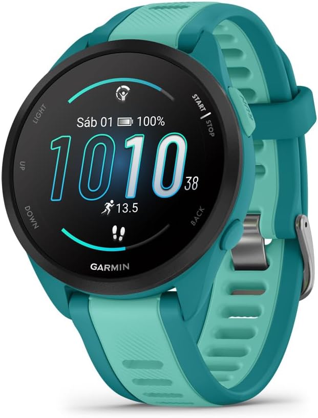 Garmin Forerunner 165 Music reacondicionado - Reloj GPS para correr AMOLED 4,3 cm - Música Pay y 11 días - Azul-Simonninest