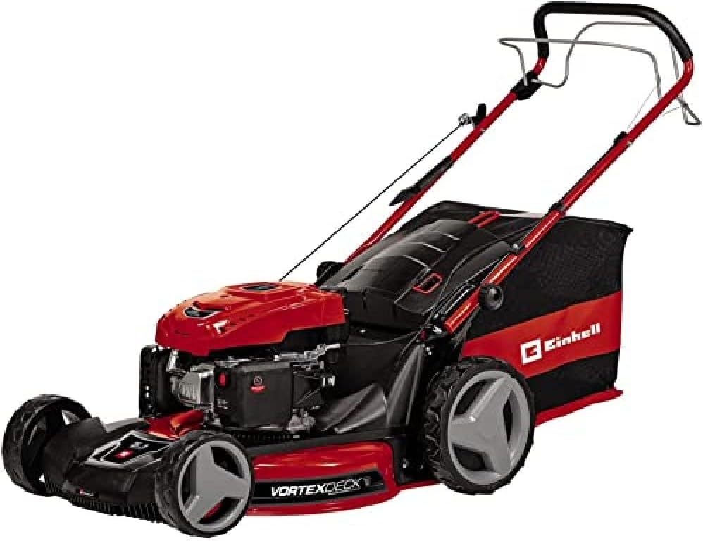 Einhell GC-PM 562 S HW - Cortacésped gasolina 2200 m2 - Corte 56 cm Quick Start y función 5 en 1 - Rojo negro-Simonninest