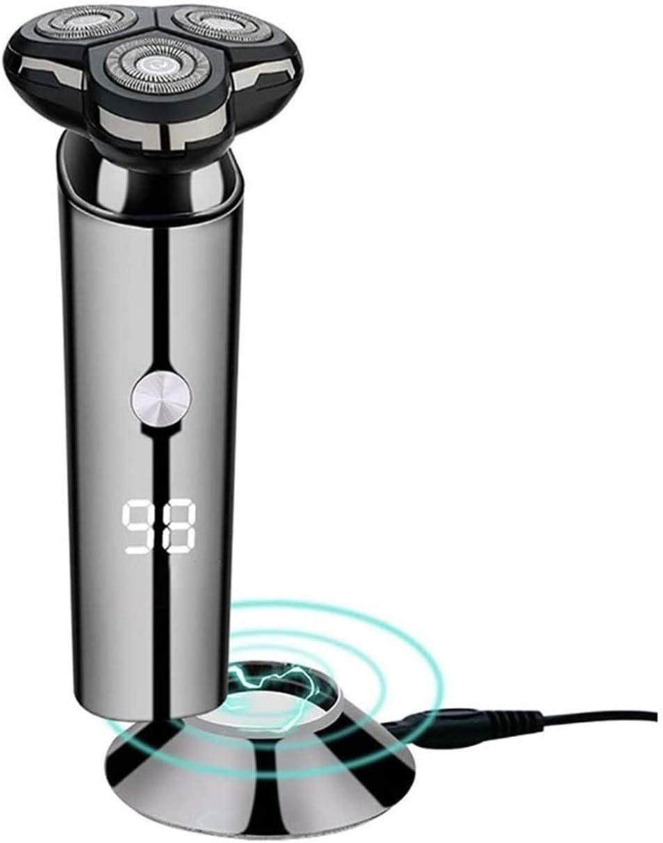 Maquinilla de afeitar HXFFXHF para hombre - giratoria rápida - pantalla LED - seco húmedo USB portátil-Simonninest