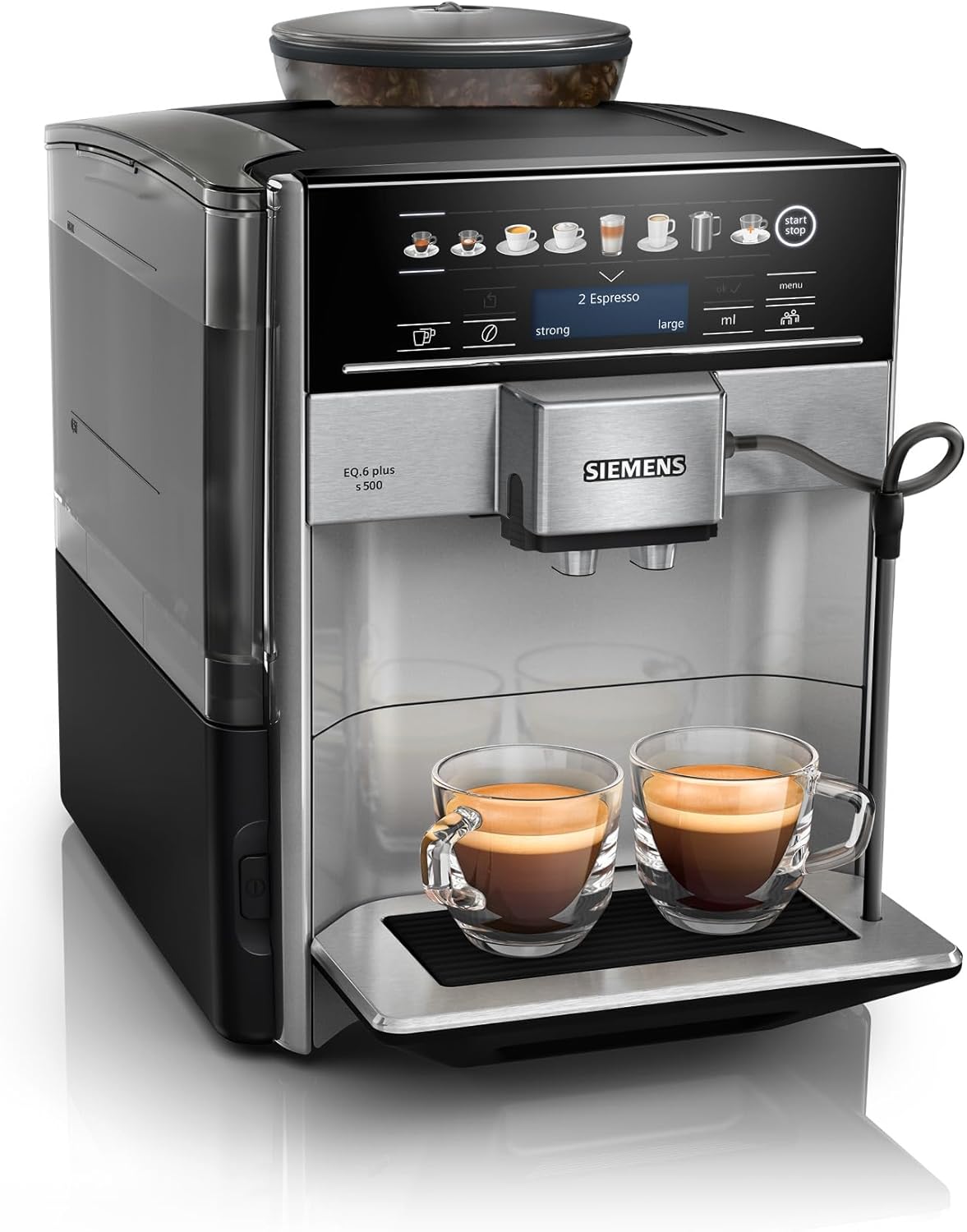 Siemens TE 655203 RW - Cafetera espresso con molinillo - 11 programas depósito 1,7 L y 300 g - Negro-Simonninest