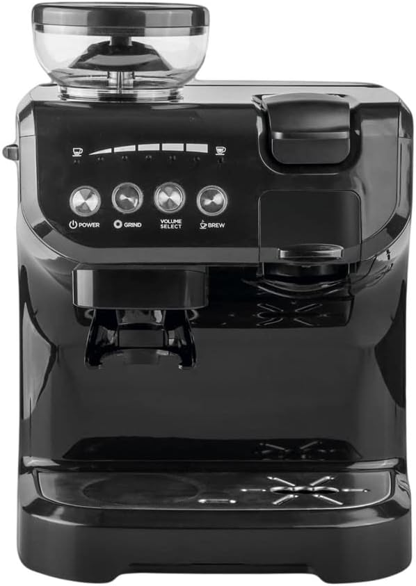 Bilake 131007 - Cafetera superautomática express negra plata - Cápsulas Dolce Gusto Nespresso - Molinillo-Simonninest