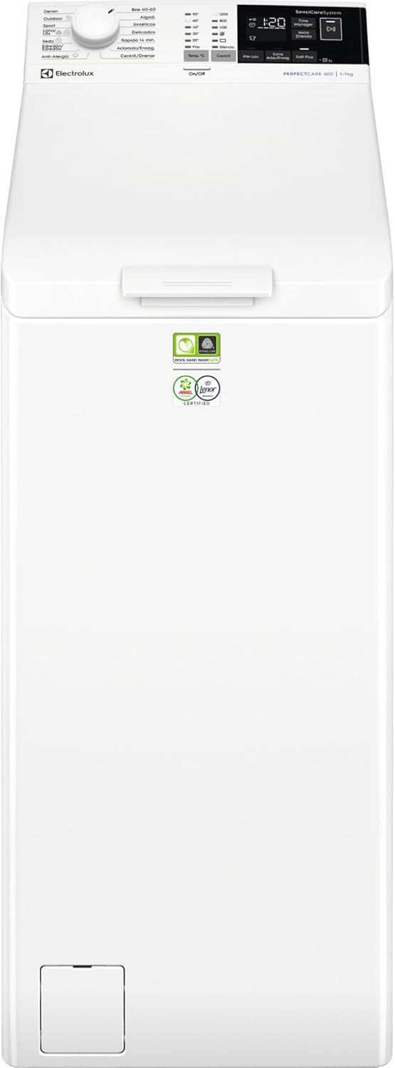 Lavadora Electrolux EN6T4722NF carga superior - 7 kg y 1200 rpm - SensiCare TimeSave antialergias blanco-Simonninest